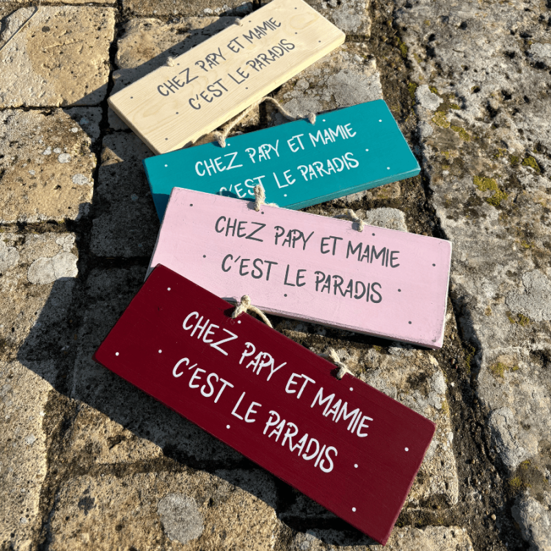 Decorative wooden sign - Grandpa and Grandma's place is paradise