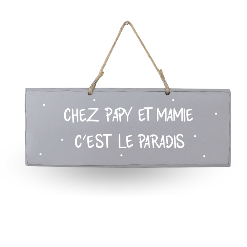 Decorative wooden sign - Grandpa and Grandma's place is paradise