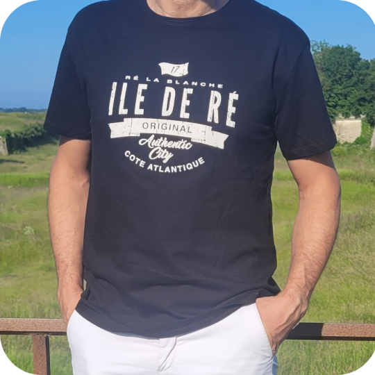 T-shirt original Île de Ré noir
