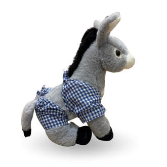 Blue trouser donkey soft toy from Île de Ré - Children's soft toy