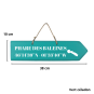 Wooden sign - Phare des Baleines straight arrow green