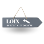 Wooden directional sign - Loix left arrow
