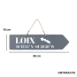 Wooden directional sign - Loix left arrow