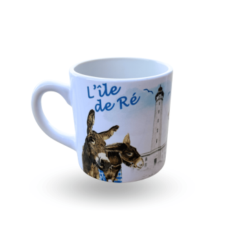 Mug expresso avec anse -  Paysages aquarelle de l'Île de Ré