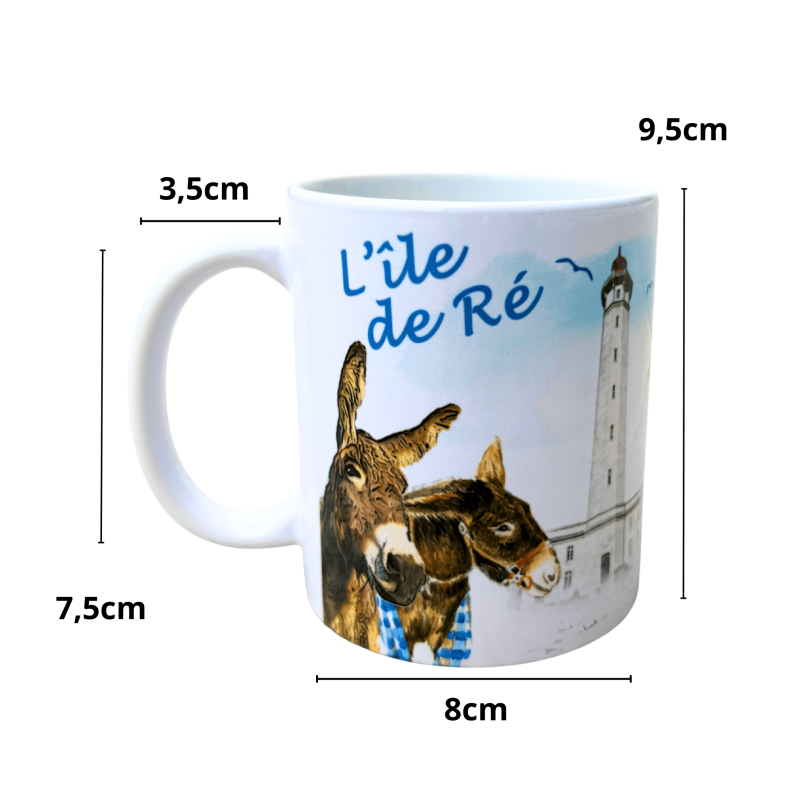 Straight mug - Watercolour landscapes of Île de Ré