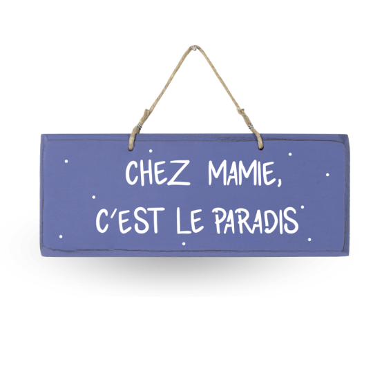 Decorative wooden sign Family - Grandma's place is paradise