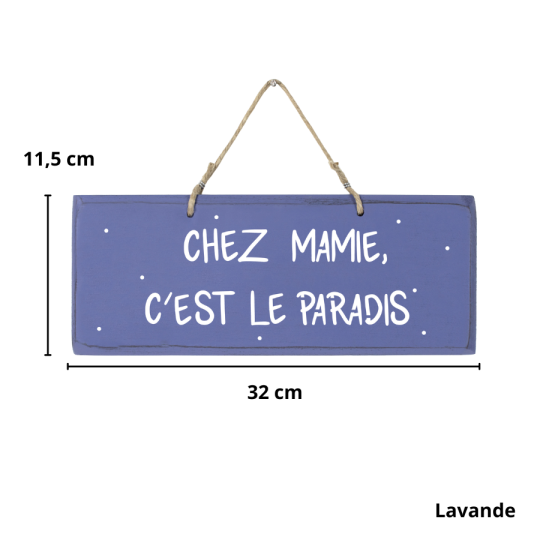 Decorative wooden sign Family - Grandma's place is paradise