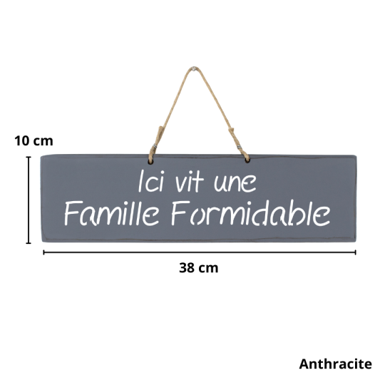 Decorative wooden sign - A wonderful family lives here