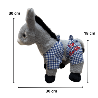 Blue trouser donkey soft toy from Île de Ré - Children's soft toy