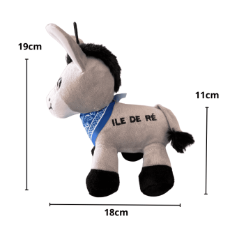 Grey donkey soft toy from Île de Ré - A tender and authentic companion