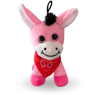Pink donkey soft toy from Île de Ré