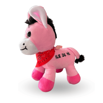 Pink donkey soft toy from Île de Ré