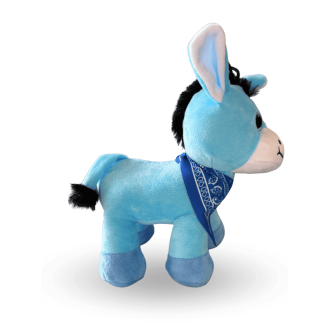 Blue donkey soft toy from Île de Ré