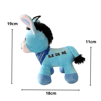 Peluche âne bleu de l'Île de Ré