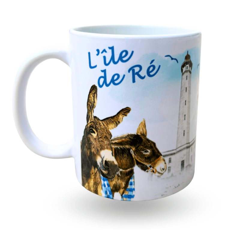 Straight mug - Watercolour landscapes of Île de Ré