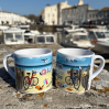 Mug expresso Balade à la plage - Souvenir de Île de Ré
