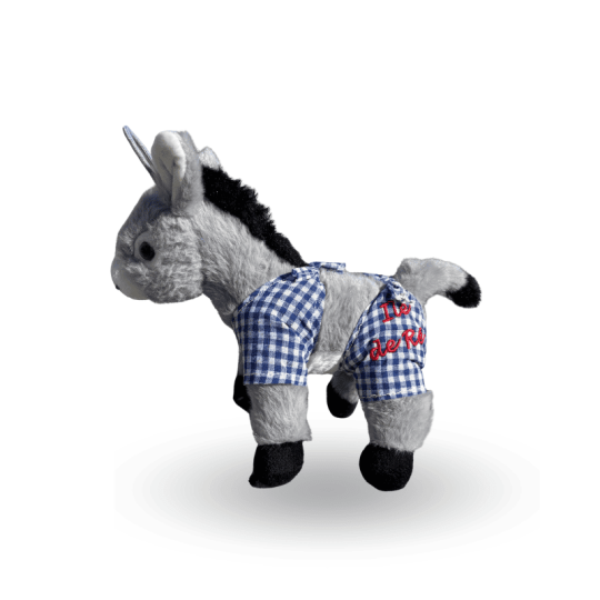 Peluche âne en culotte bleu de l'Île de Ré - Petit modèle