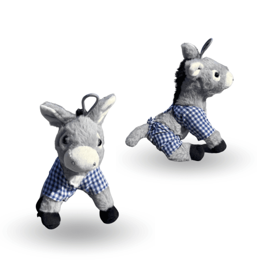 Peluche âne en culotte bleu de l'Île de Ré - Petit modèle