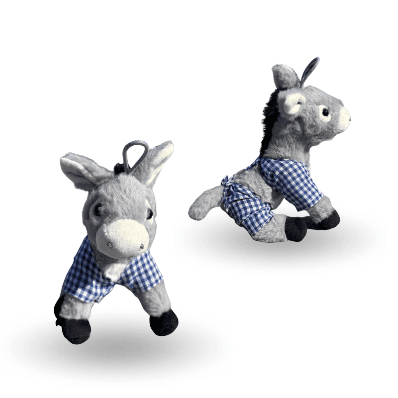 Peluche âne en culotte bleu de l'Île de Ré - Petit modèle