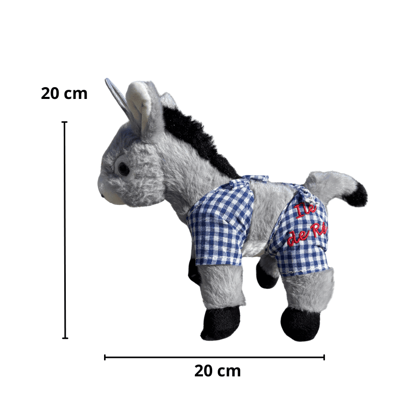 Peluche âne en culotte bleu de l'Île de Ré - Petit modèle