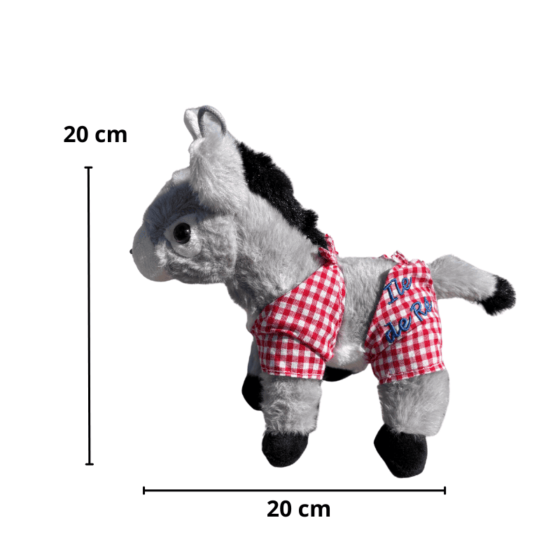 Peluche âne en culotte rouge de l'Île de Ré - Petit modèle