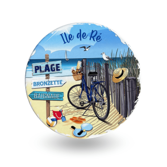 Round trivet - Walk on the beach Île de ré