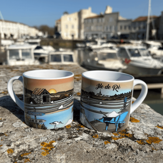 Île de Ré espresso mug - Salt marshes