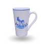 Blue donkey mug Île de Ré - Latte mug from the Pornic pottery