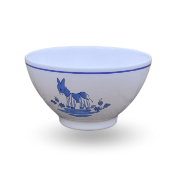 Blue donkey bowl Île de Ré - Large bowl from the Pornic pottery