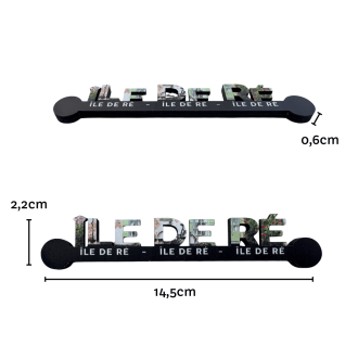 Wooden magnets with illustrated letters - Île de Ré