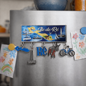 Magnet breloques en métal - Souvenir de l'Île de ré