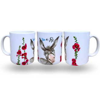 Mug featuring the Île de Ré’s iconic donkey – Hollyhocks