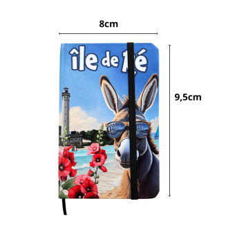 Notebook with blank pages - Reflection of the Île de Ré bridge in the donkey’s eyes