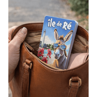 Carnet feuilles blanches - Reflet pont de l'Île de Ré dans les lunettes de l'âne