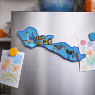 Magnet souple - Carte de l'Île de Ré