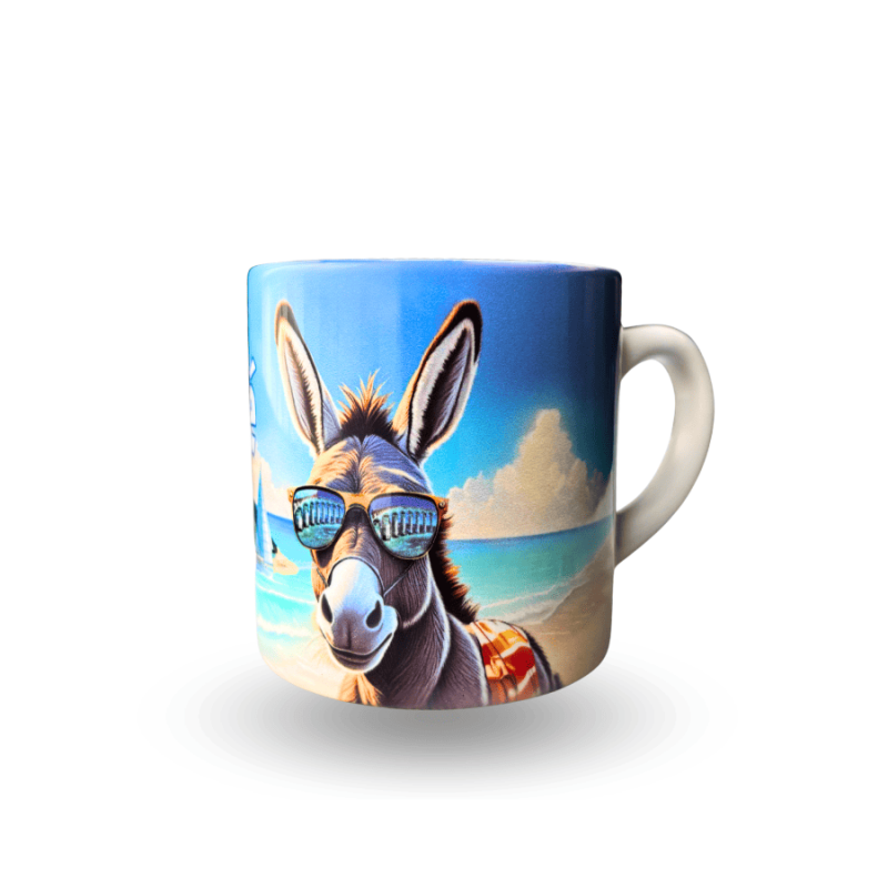 Mug à espresso Île de Ré - Âne rigolo lunettes de soleil