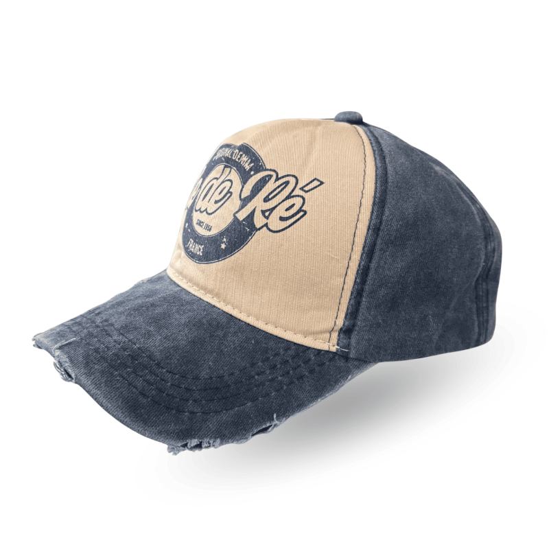 Île de Ré cap – Vintage style in navy blue and beige