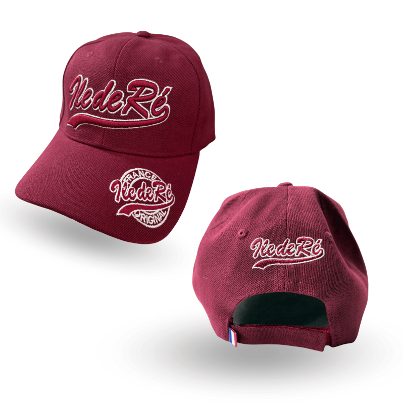 Casquette Île de Ré - Rouge bordeaux