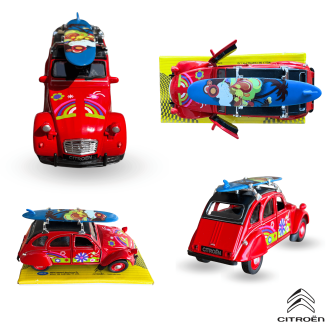 Voiture miniature Citroën 2 CV - Vintage rouge