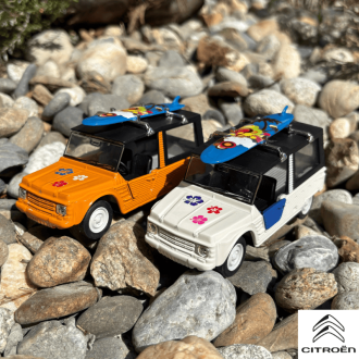 Voiture miniature Citroën Méhari - Fleurie Blanche ou Orange