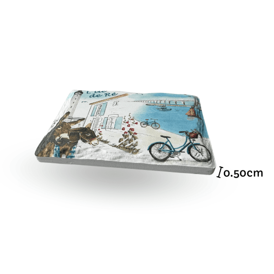 Rectangular ceramic magnet – Watercolour landscapes of the Île de Ré