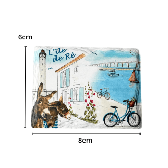 Magnet créamique rectangle - Paysages aquarelle Île de Ré