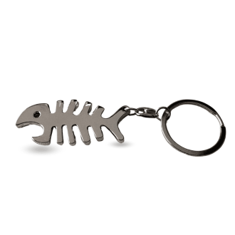 Porte clés arête de Poisson - Décapsuleur design