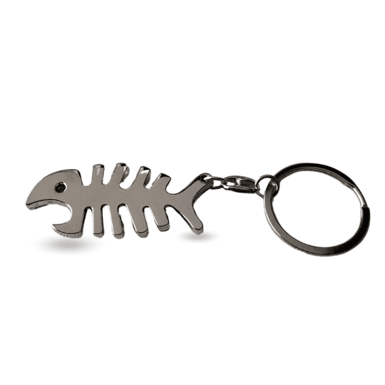Porte clés arête de Poisson - Décapsuleur design