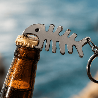 Fishbone Keyring – Designer Bottle Opener
