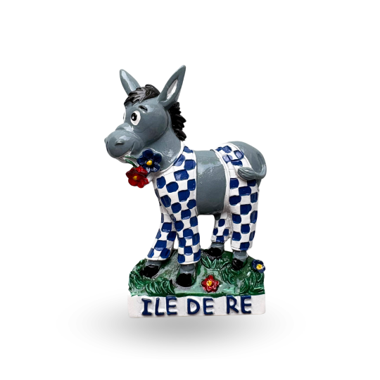 Magnet Île de Ré - Forme Âne en culotte bleu de l'Île de Ré