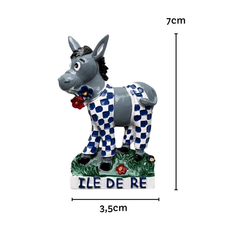 Île de Ré Magnet – Blue Île de Ré donkey in trousers