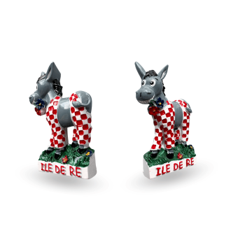 Île de Ré Magnet – Donkey shape wearing red trousers from the Île de Ré