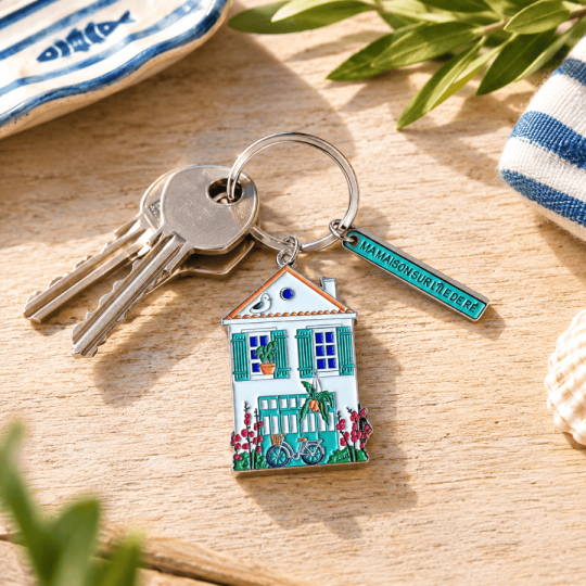 Porte clés Maison Île de Ré - Souvenir maison rétaise