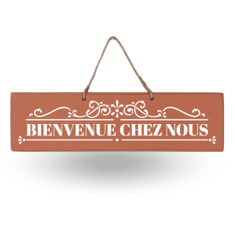 Decorative wooden sign – Welcome to our home